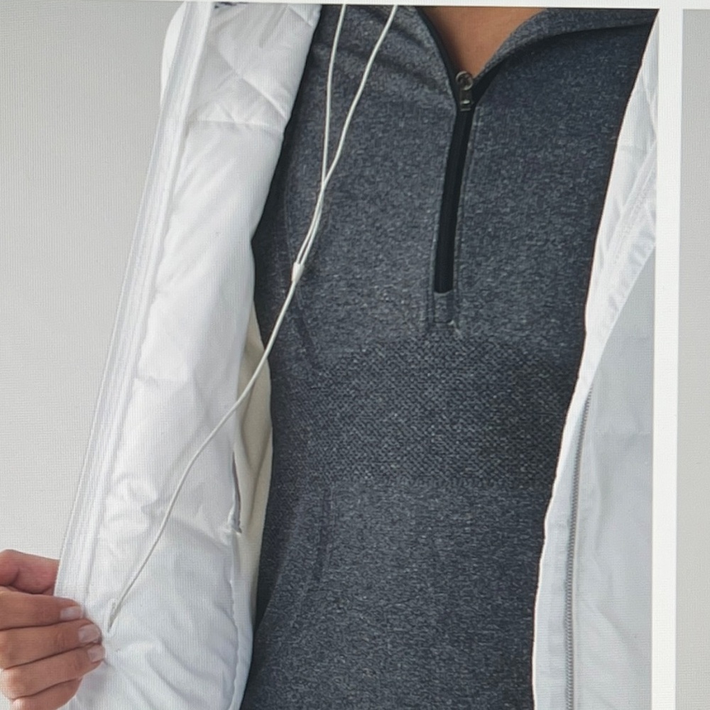 Lululemon Down For A Run Jacket II White Size 10 NWT - Picture 3 of 16